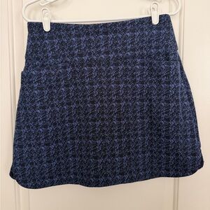Blue Patterned Women's Skort